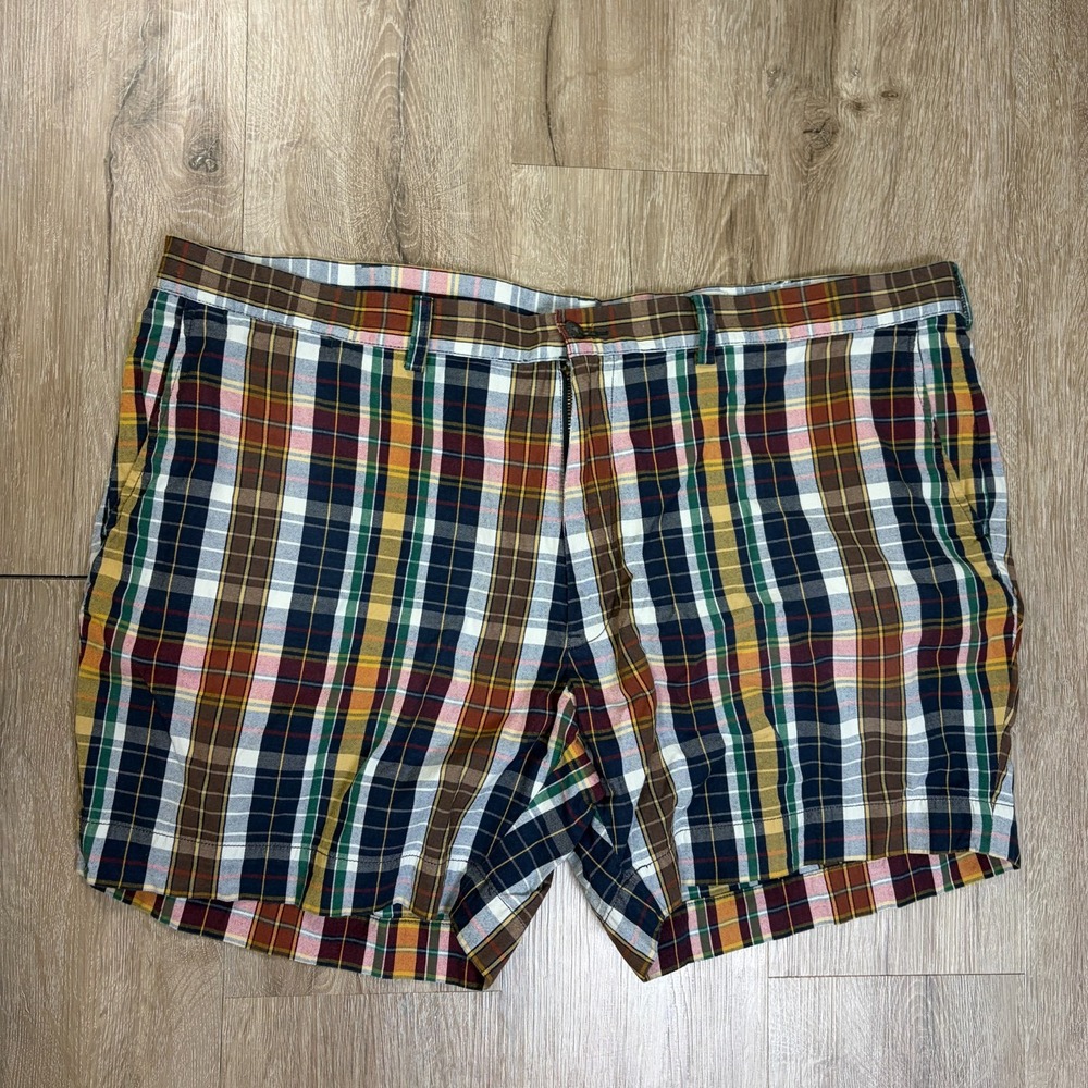 Polo Ralph Lauren India Madras Plaid 6" Shorts 100% Cotton Mens 42